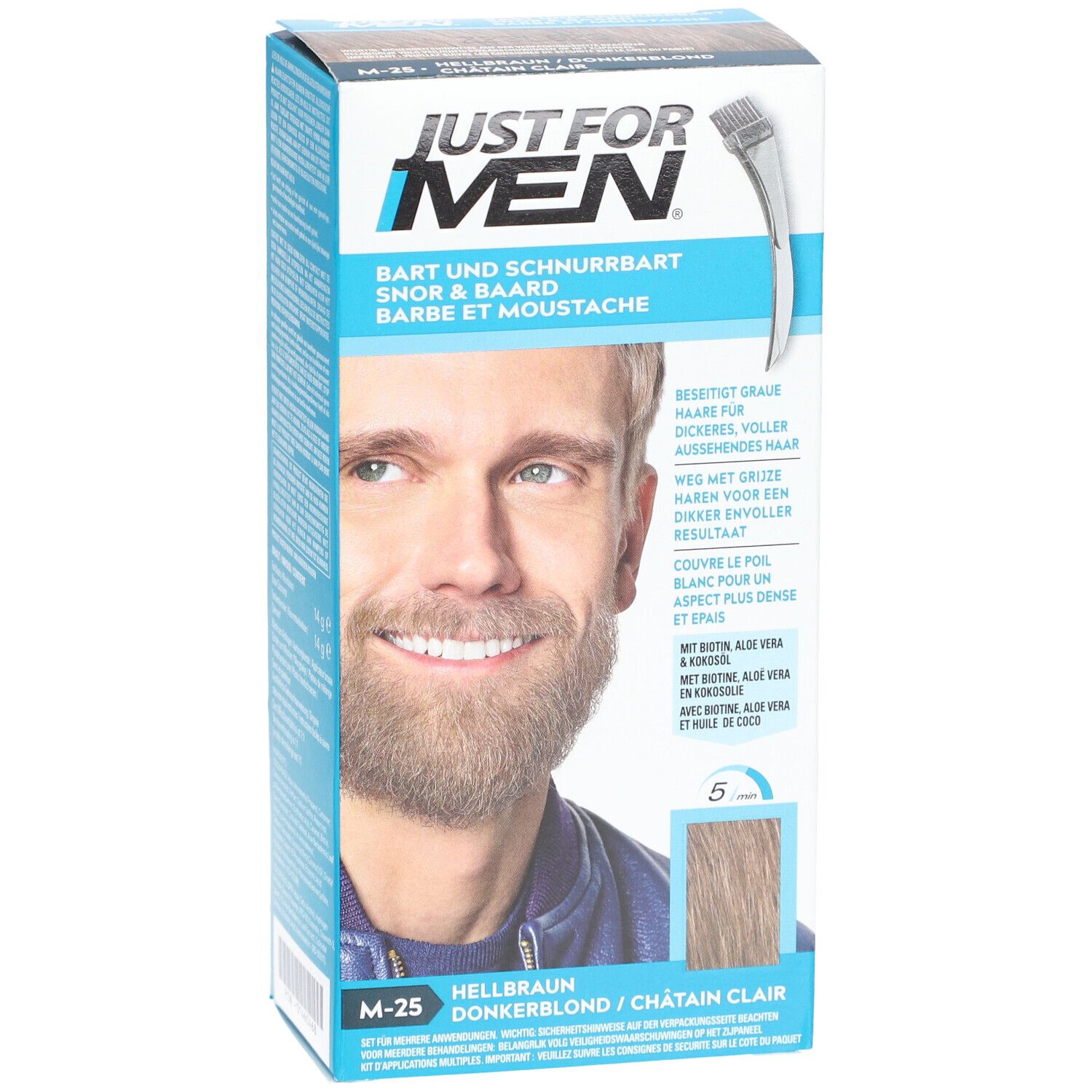 JUST FOR MEN® Coloration moustache & barbe Châtain clair M25