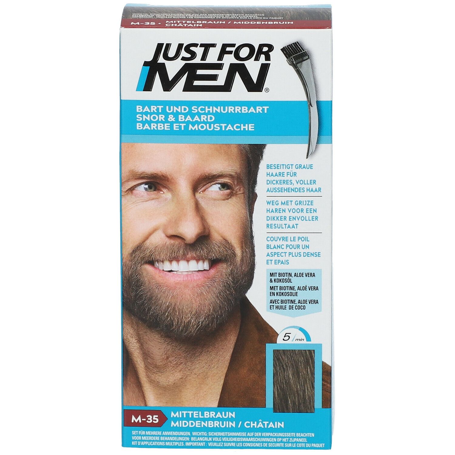 Just For Men® Coloration moustache & barbe Châtain M35