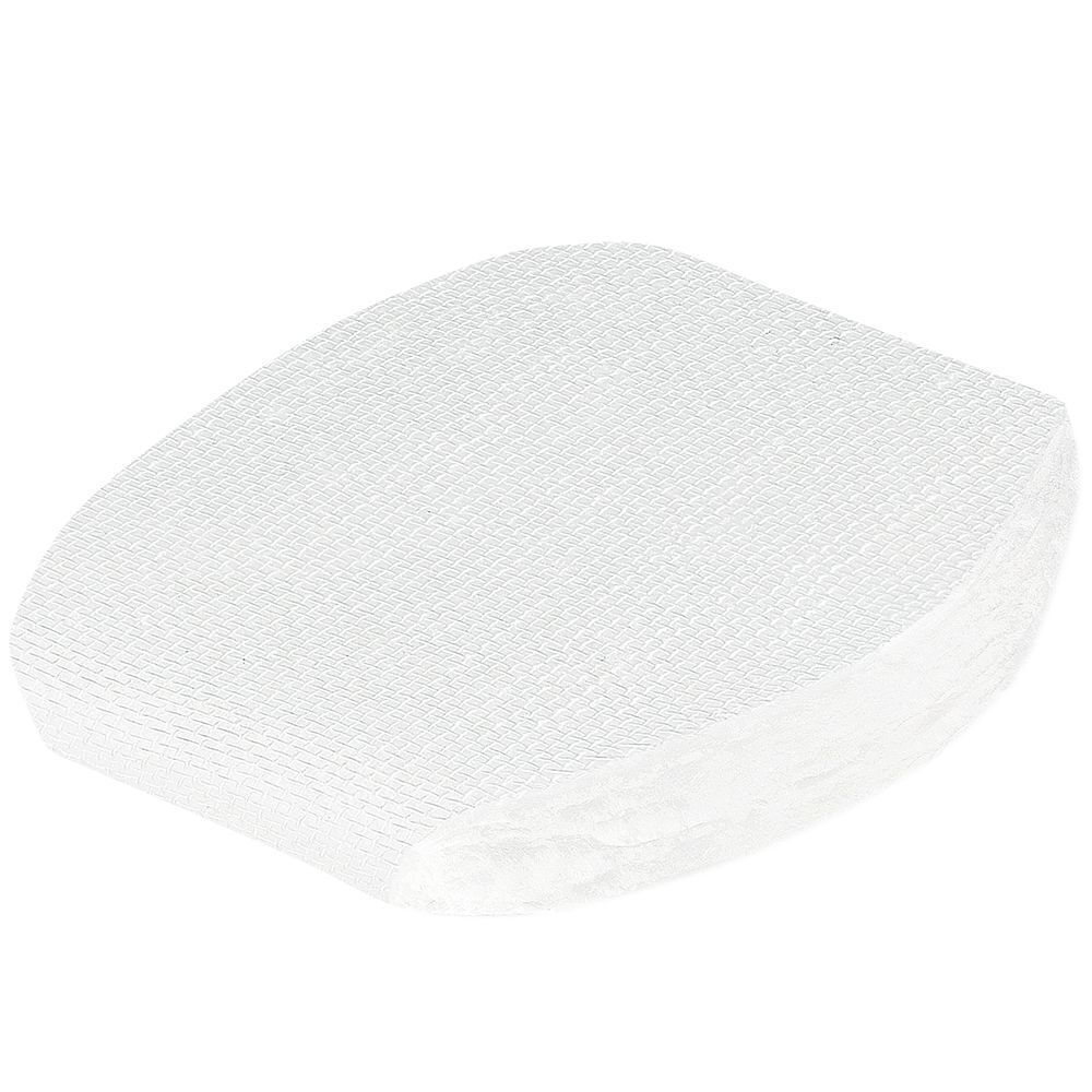 Compresse oculaire carrée blanche. Matériau tissé. Présentée seule.