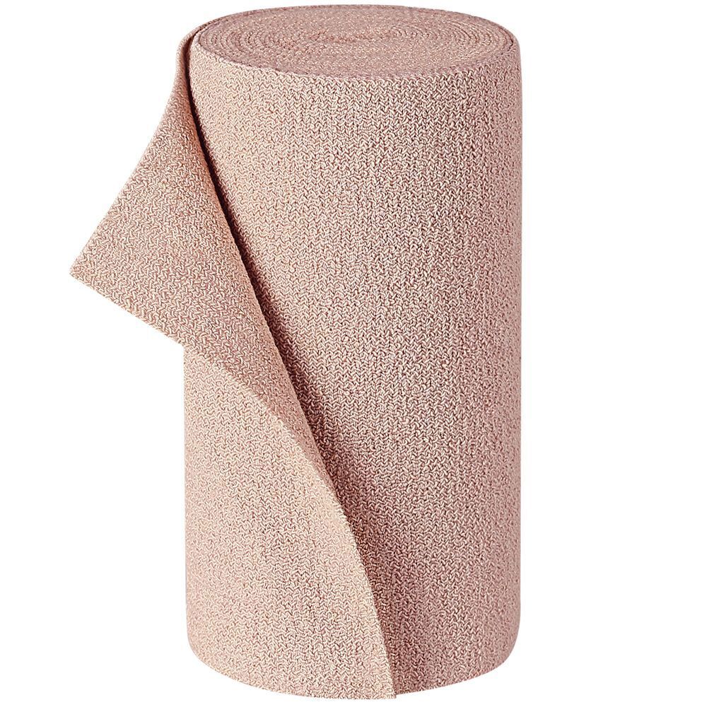 Bandage PütterFlex beige enroulé. Matière texturée visible. Produit sans emballage, sur fond neutre.
