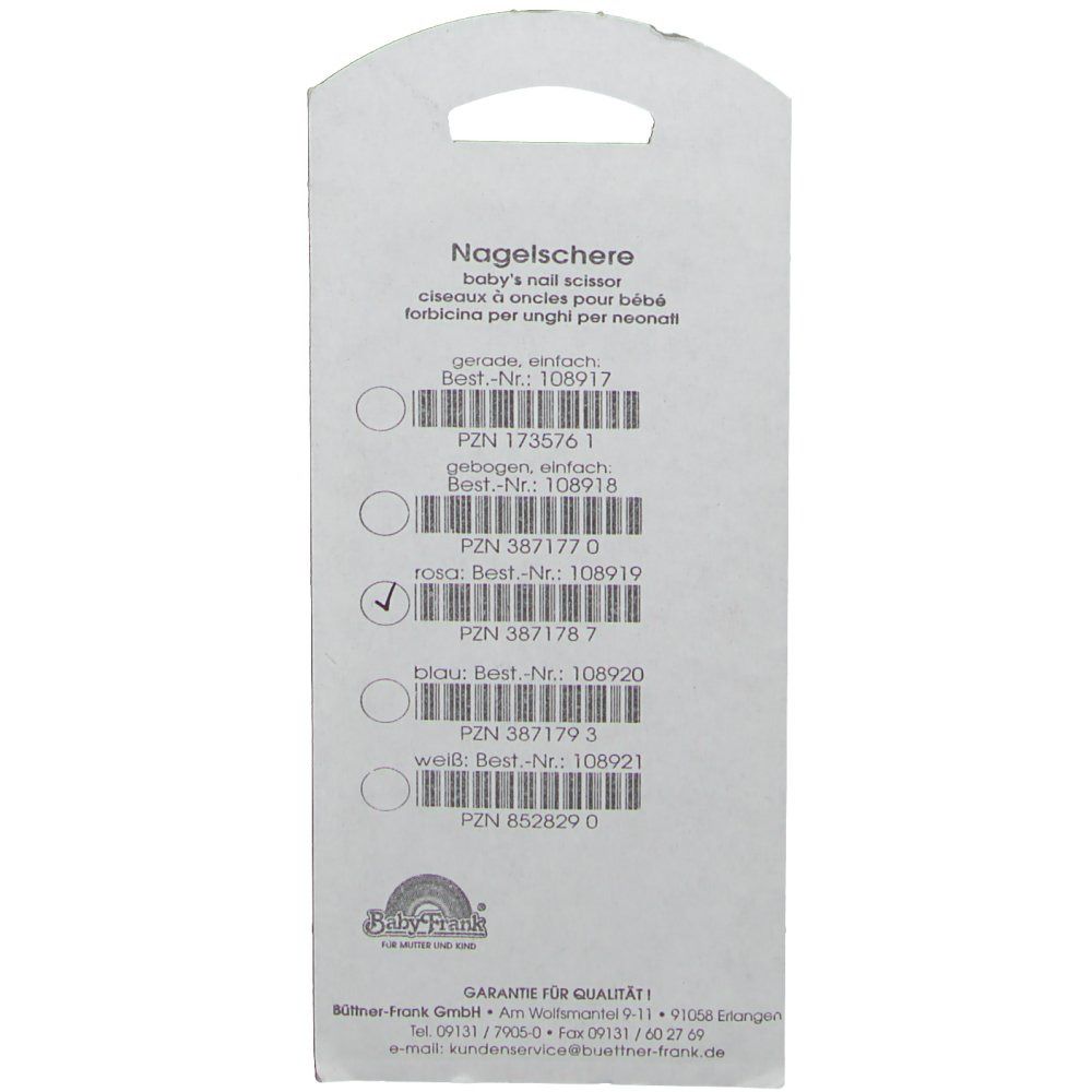 Dos de l'emballage avec informations sur le produit et codes-barres. Marque FRANK® et garantie de qualité.