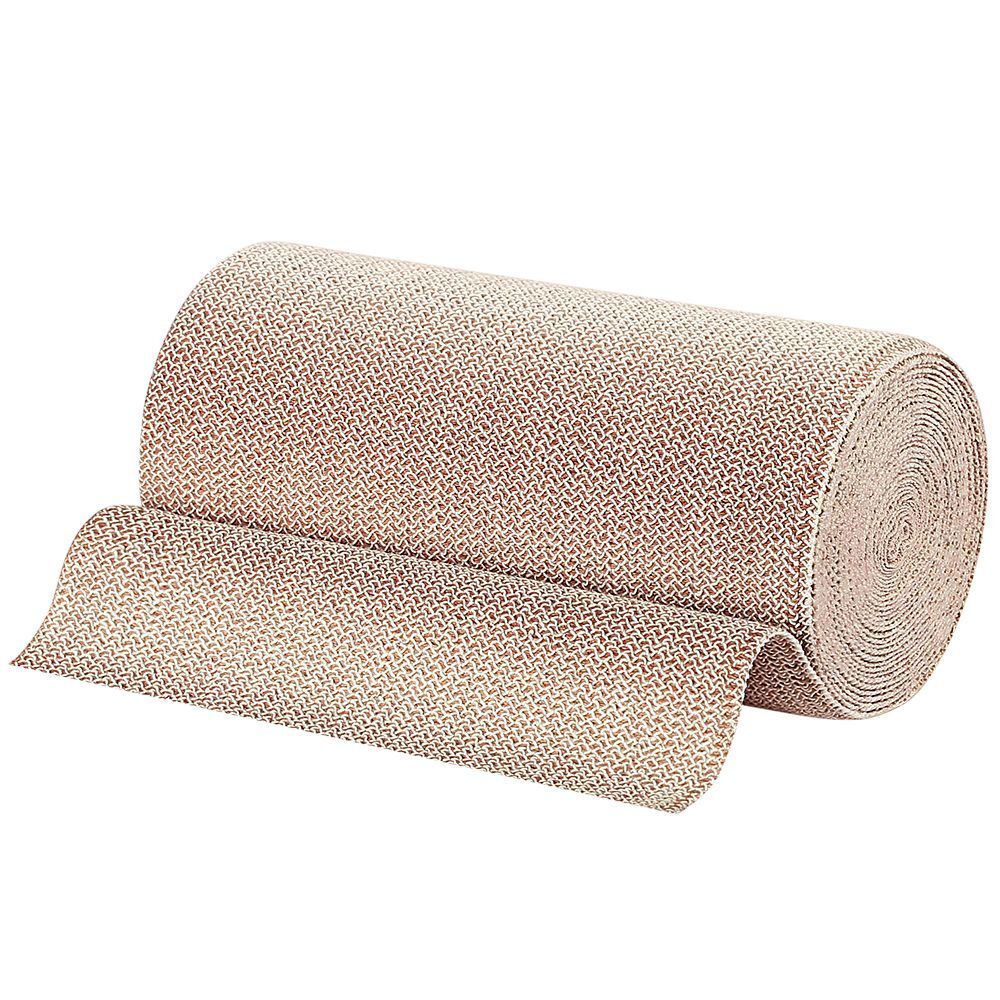 Bandage Hartmann Pütterbinde® roulé. Beige, en tissu. Structure tissée. Marquage CE.