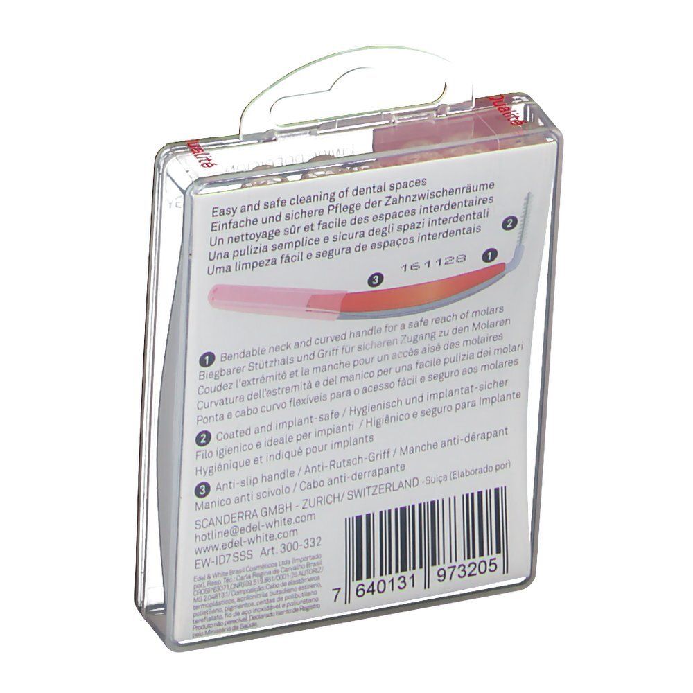 Dos de l'emballage avec informations sur le produit et adresse du fabricant. Texte en plusieurs langues.