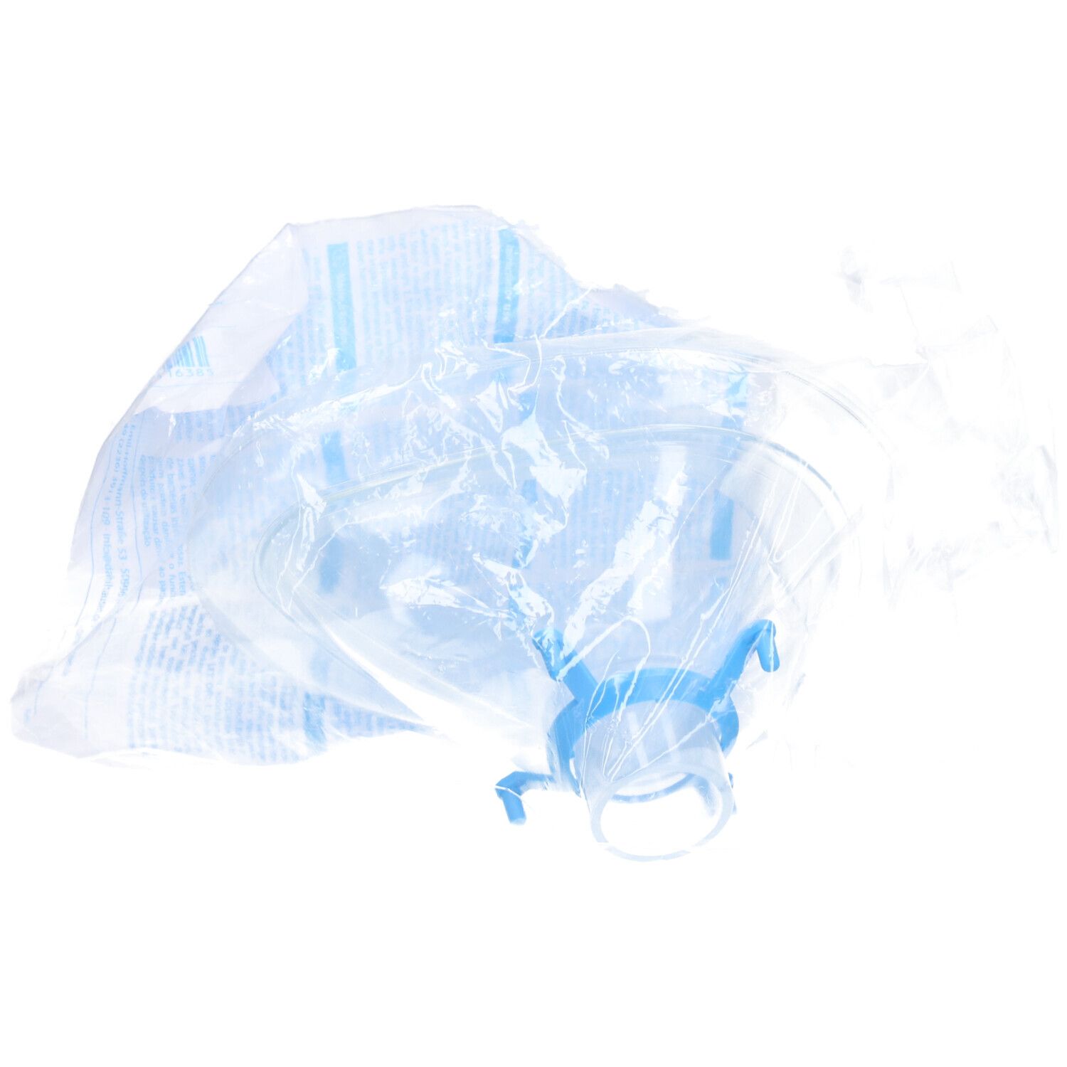Masque facial jetable emballé, taille L, con connecteur.