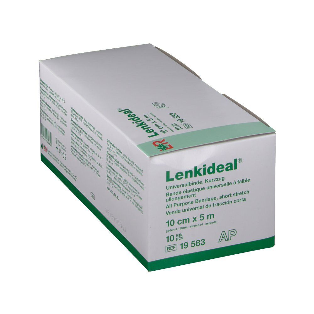 Emballage de Lenkideal® Idealbinde. Inscription : 10 cm x 5 m.