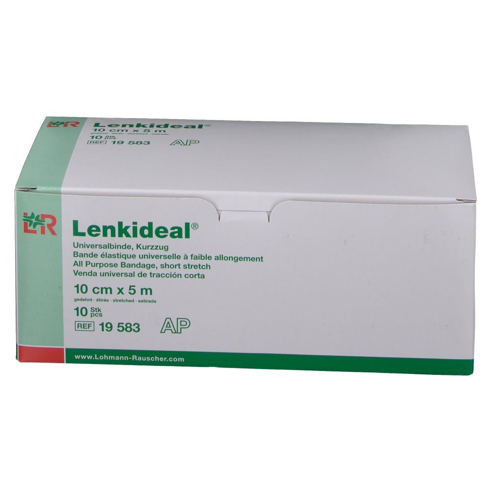 Emballage de Lenkideal® Idealbinde. Inscription : 10 cm x 5 m.