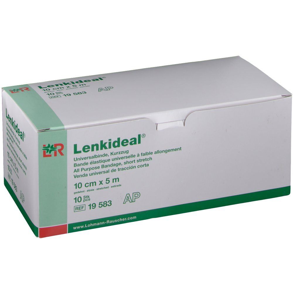 Emballage de Lenkideal® Idealbinde. Inscription : 10 cm x 5 m.