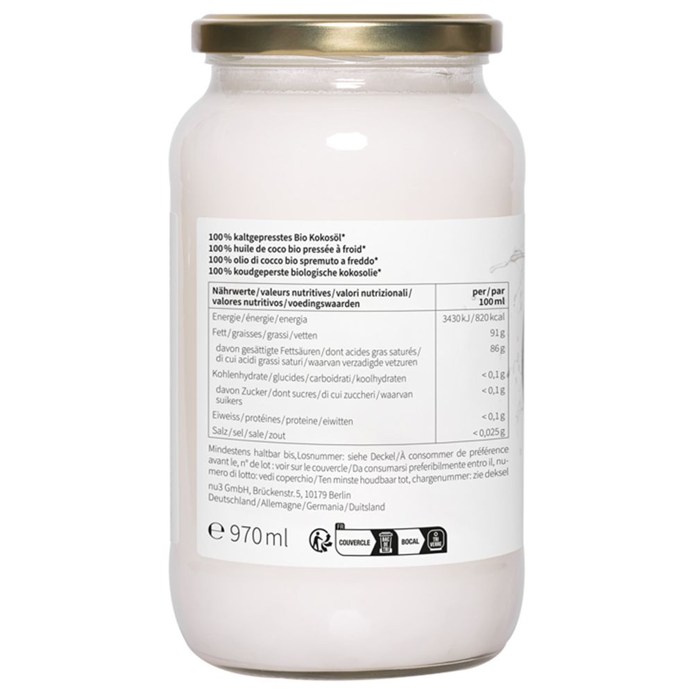 nu3 Huile de Coco Bio