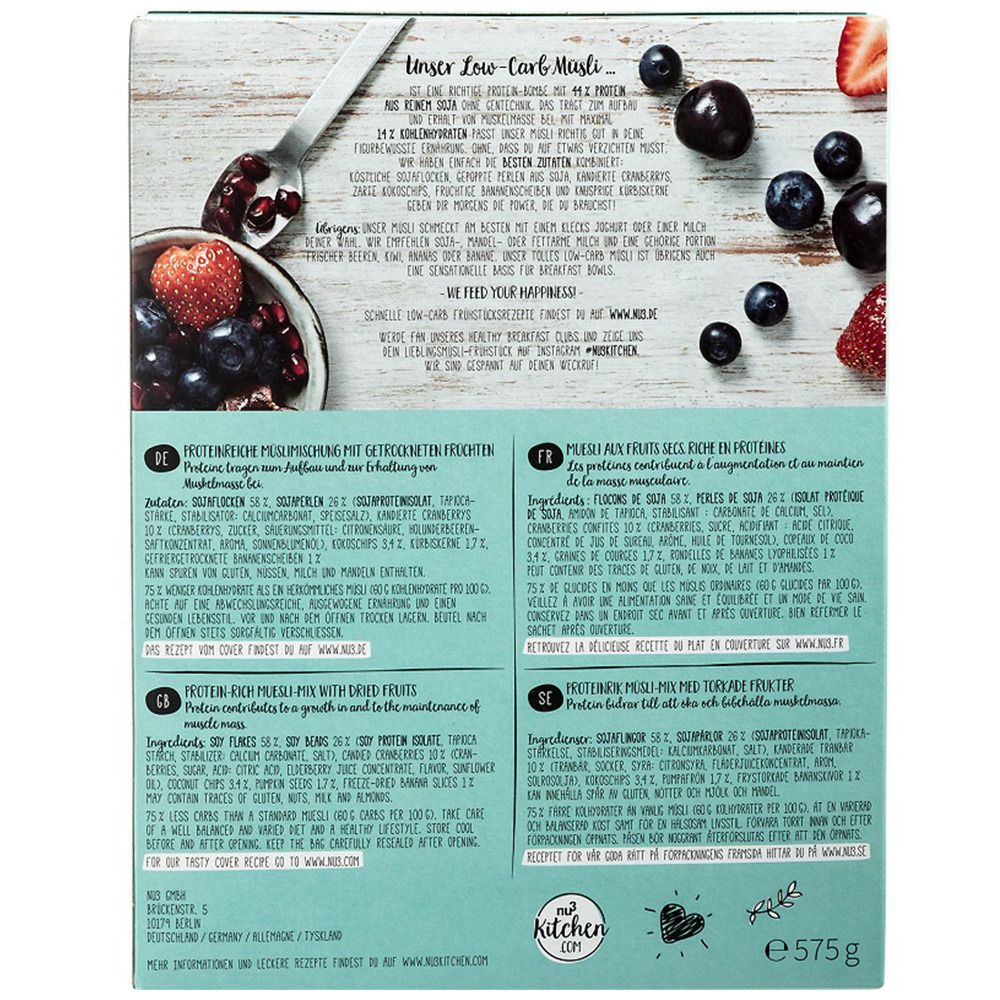 nu3 Smart Low Carb muesli tropical