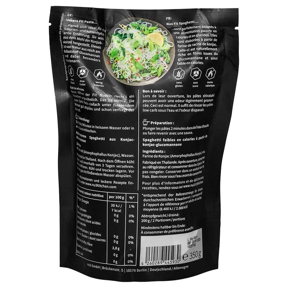 nu3 Smart Low Carb Spagetti nouilles de konjac