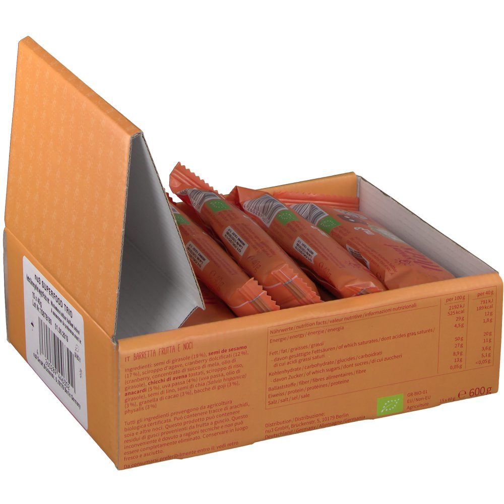nu3 Smart Nuts Superfood trio Bio