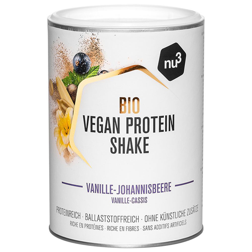 nu3 Shake Protéiné Vegan Bio Premium Vanille-cassis