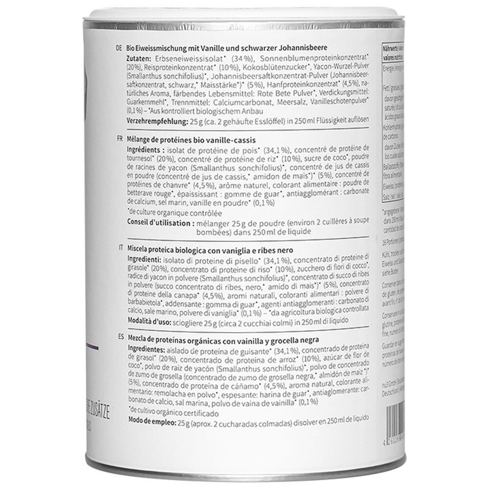 nu3 Shake Protéiné Vegan Bio Premium Vanille-cassis
