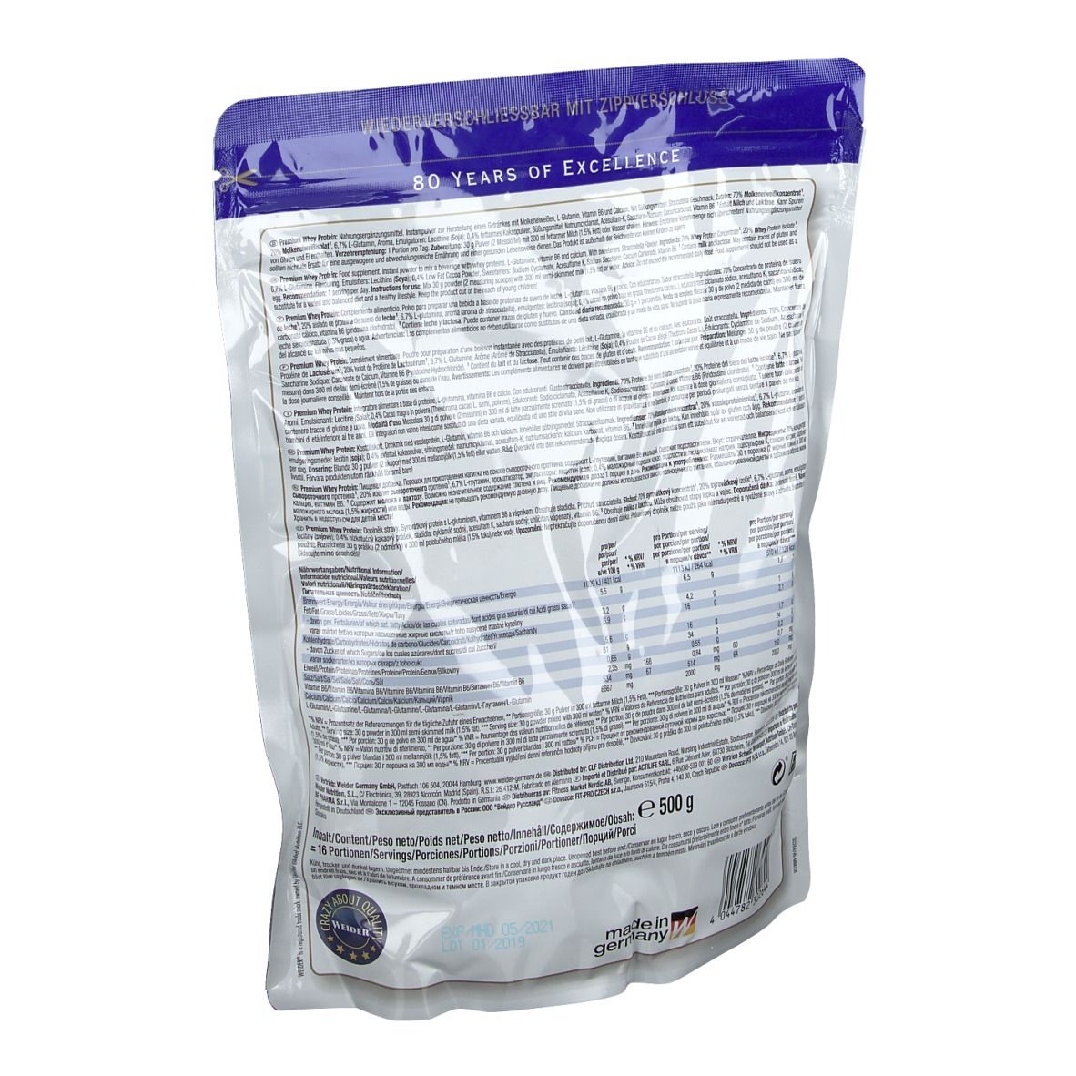 WEIDER® PREMIUM WHEY PROTEIN STRACCIATELLA