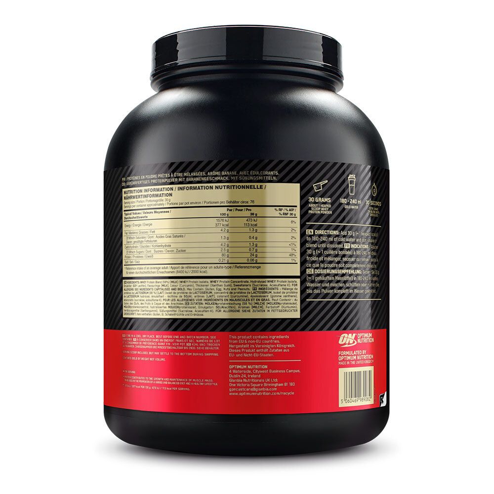  Optimum Nutrition 100 % Whey Gold Standard, Banane, Poudre