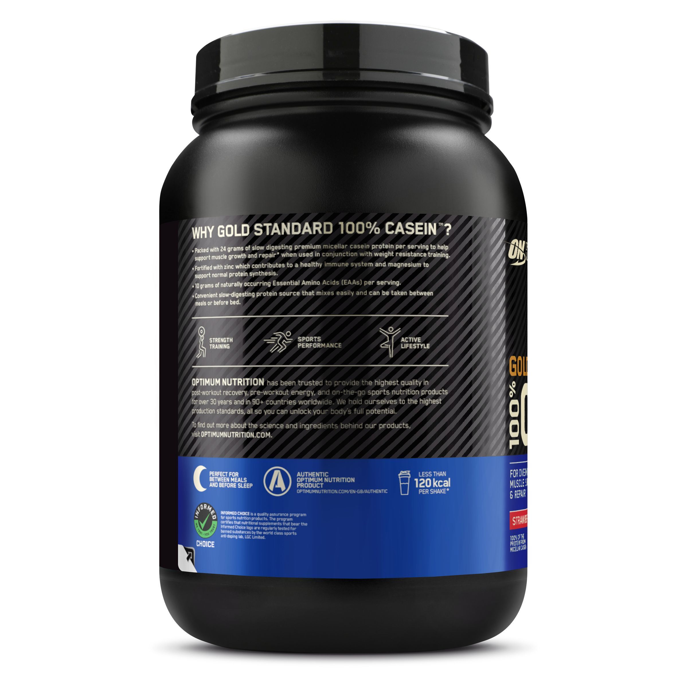 Optimum Nutrition 100 % Casein, Fraise
