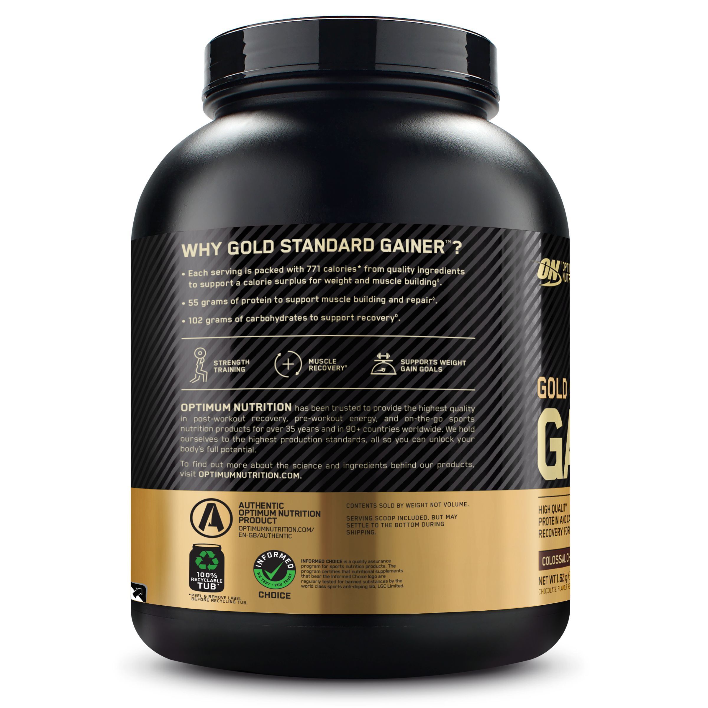 Optimum Nutrition Gold Standard Gainer, Colossal Chocolat