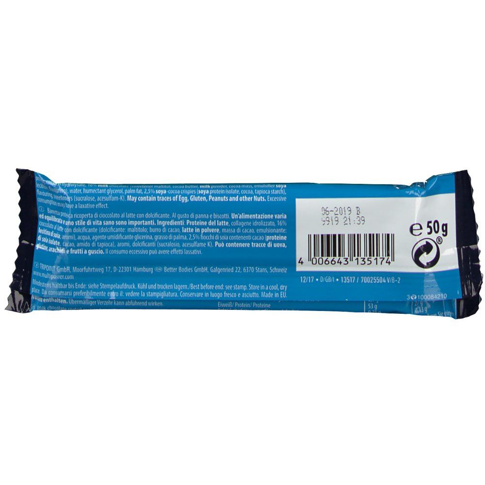 Multipower Barre 53% Protein Cookies & Cream