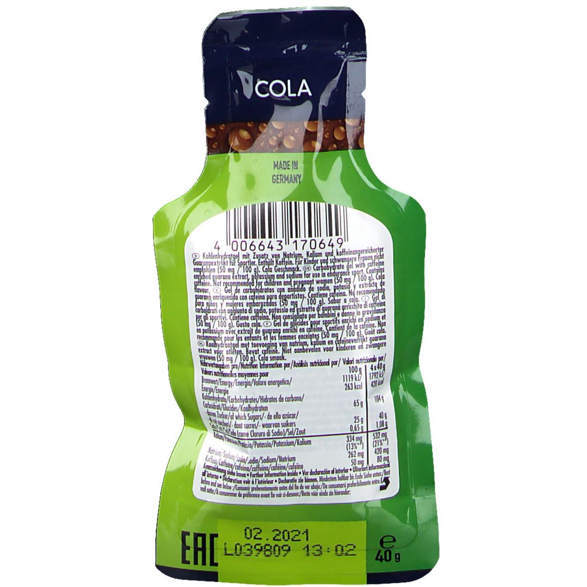 Multipower Multicarbo gel cola