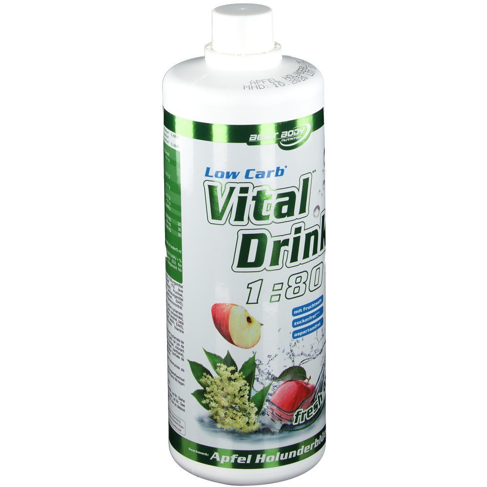 Best Body Nutrition Low Carb Vital Drink pomme-fleur de sureau