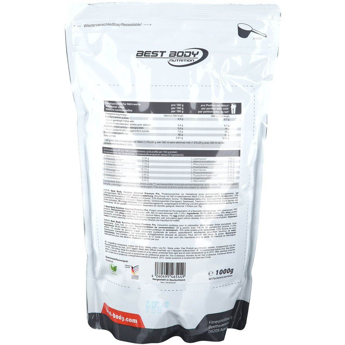 Best Body Nutrition Premium Pro Protein Cocos
