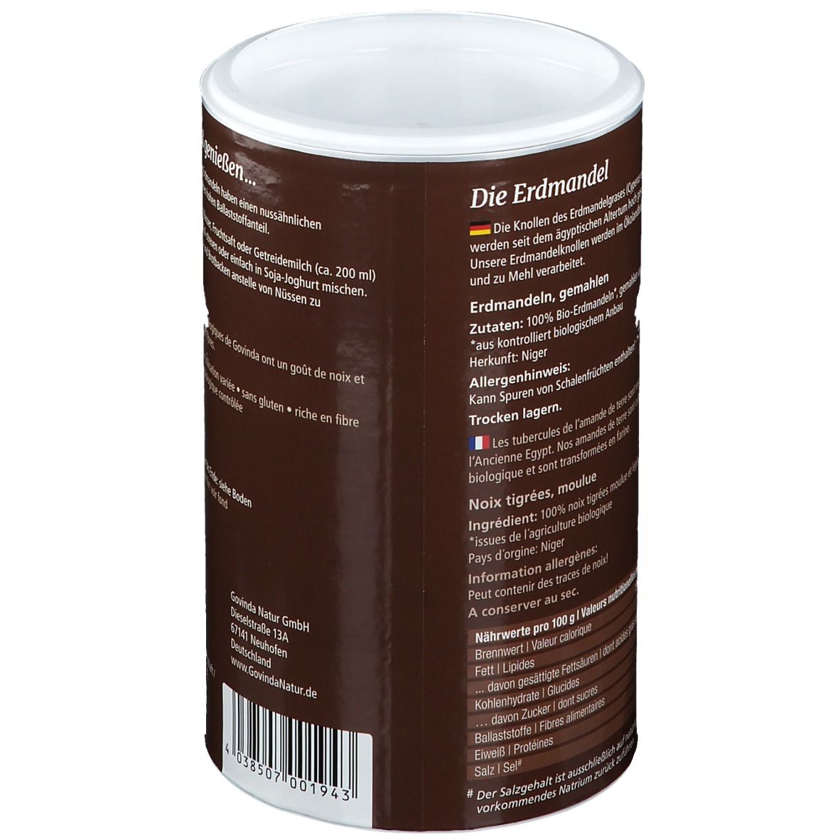 Govinda Amandes de terre  finement moulues Bio