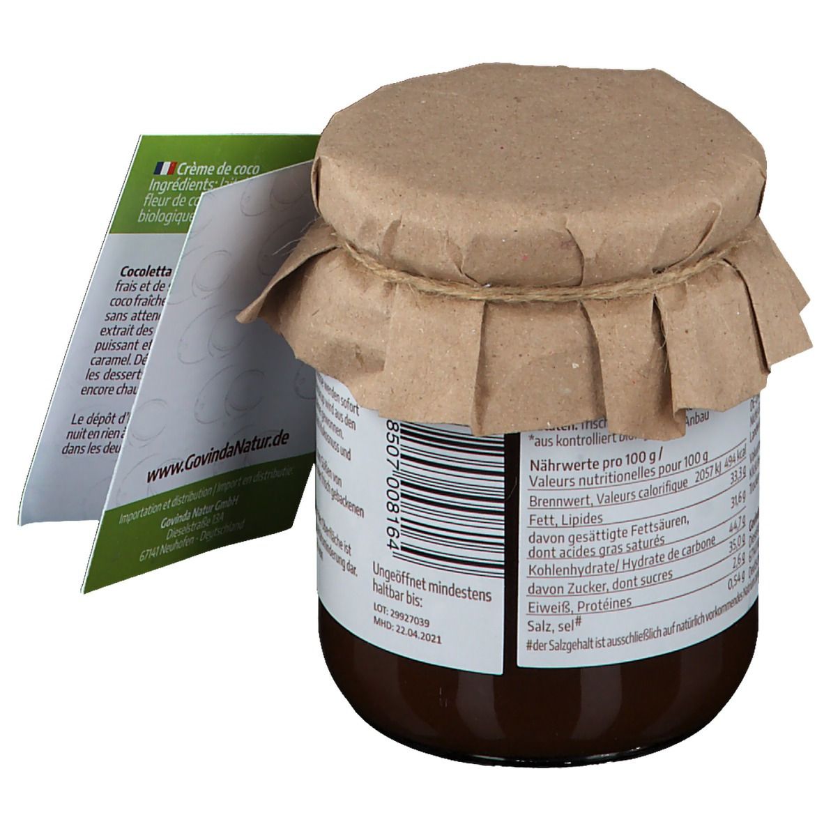 Govinda Bio Cocoletta Crème de lait de coco - noix de coco