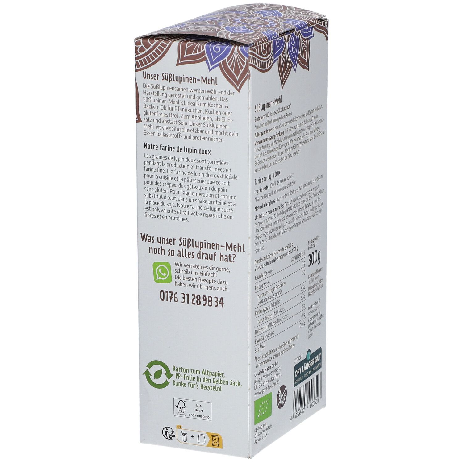 Govinda Farine de lupins doux Bio
