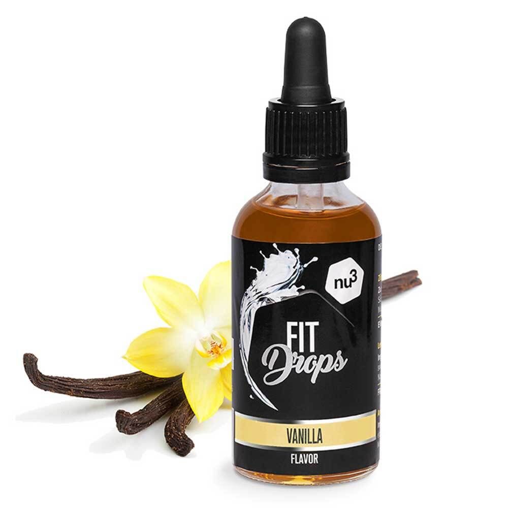 nu3 Fit Drops, Vanille, Gouttes aromatisantes