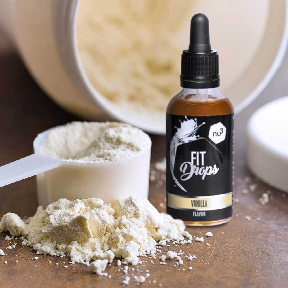 nu3 Fit Drops, Vanille, Gouttes aromatisantes