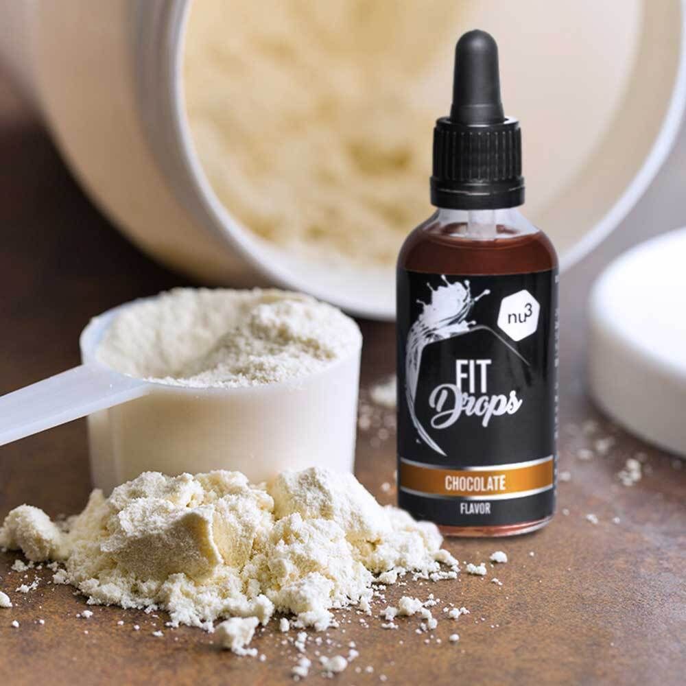 nu3 Fit Drops, Chocolat, gouttes aromatisantes