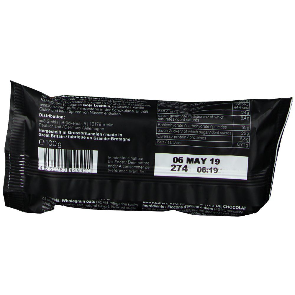 nu3 Oat Energy Barre Pépites de chocolat