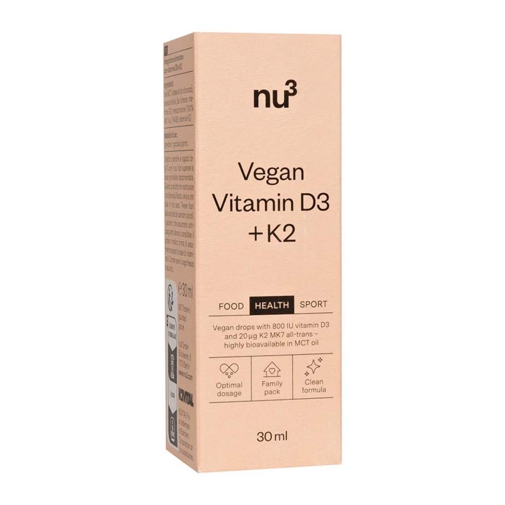 nu3 Vitamine D3 + K2 végane