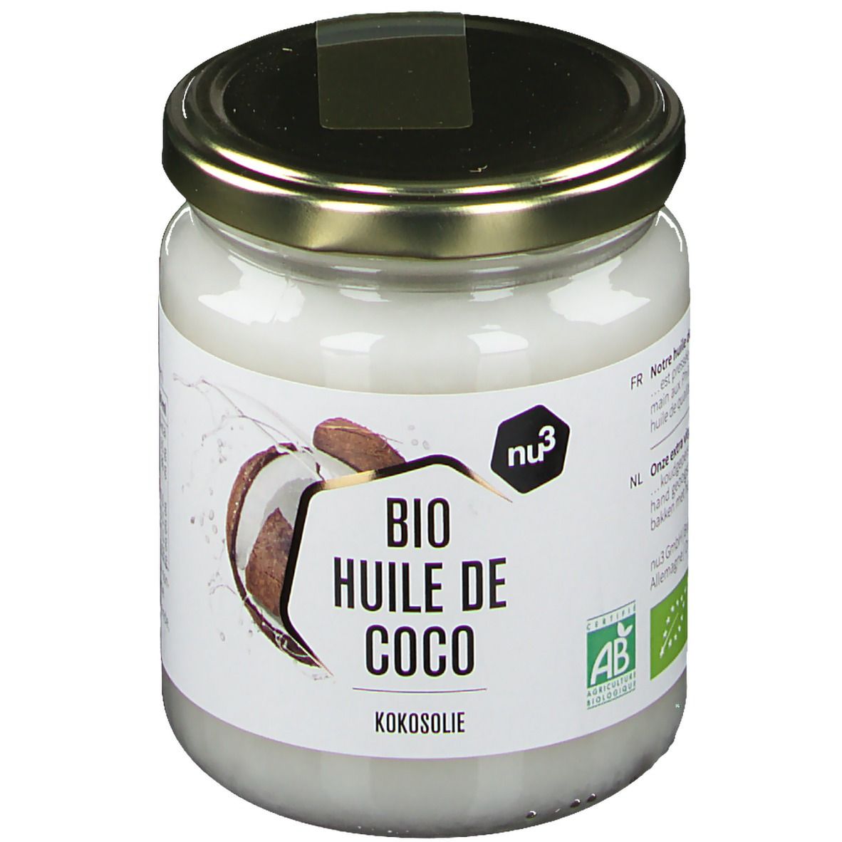 nu3 Huile de noix de coco bio (230ml) acheter à prix réduit