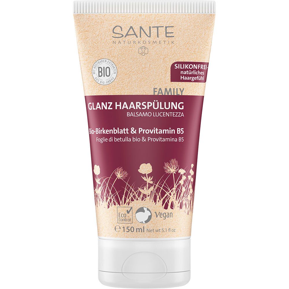 SANTE Naturkosmetik Family Après-shampoing Brillance Feuille de Bouleau Bio & Provitamine B5