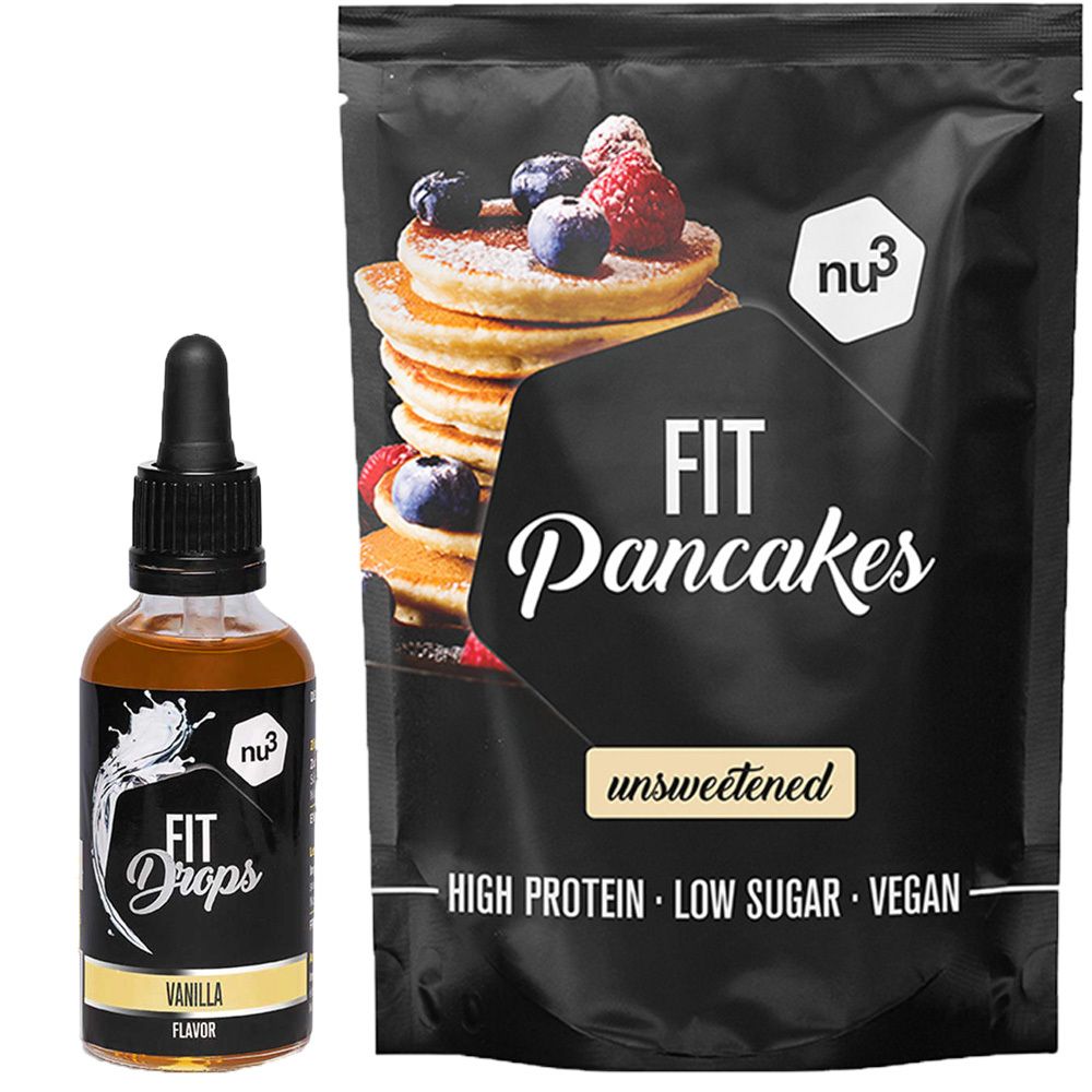 nu3 Fit Pancakes + Fit Drops Vanille