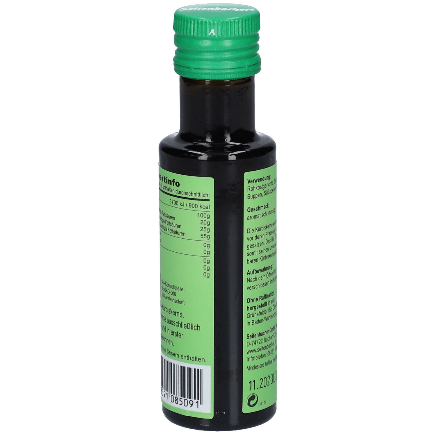 Seitenbacher® Bio Huile de pépins de citrouille