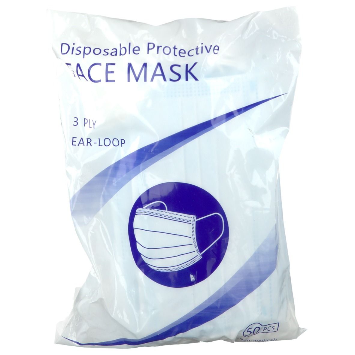 Masque protection visage à usage unique 3 plis 50 pièces 1x50 pc(s) -  Redcare Apotheke