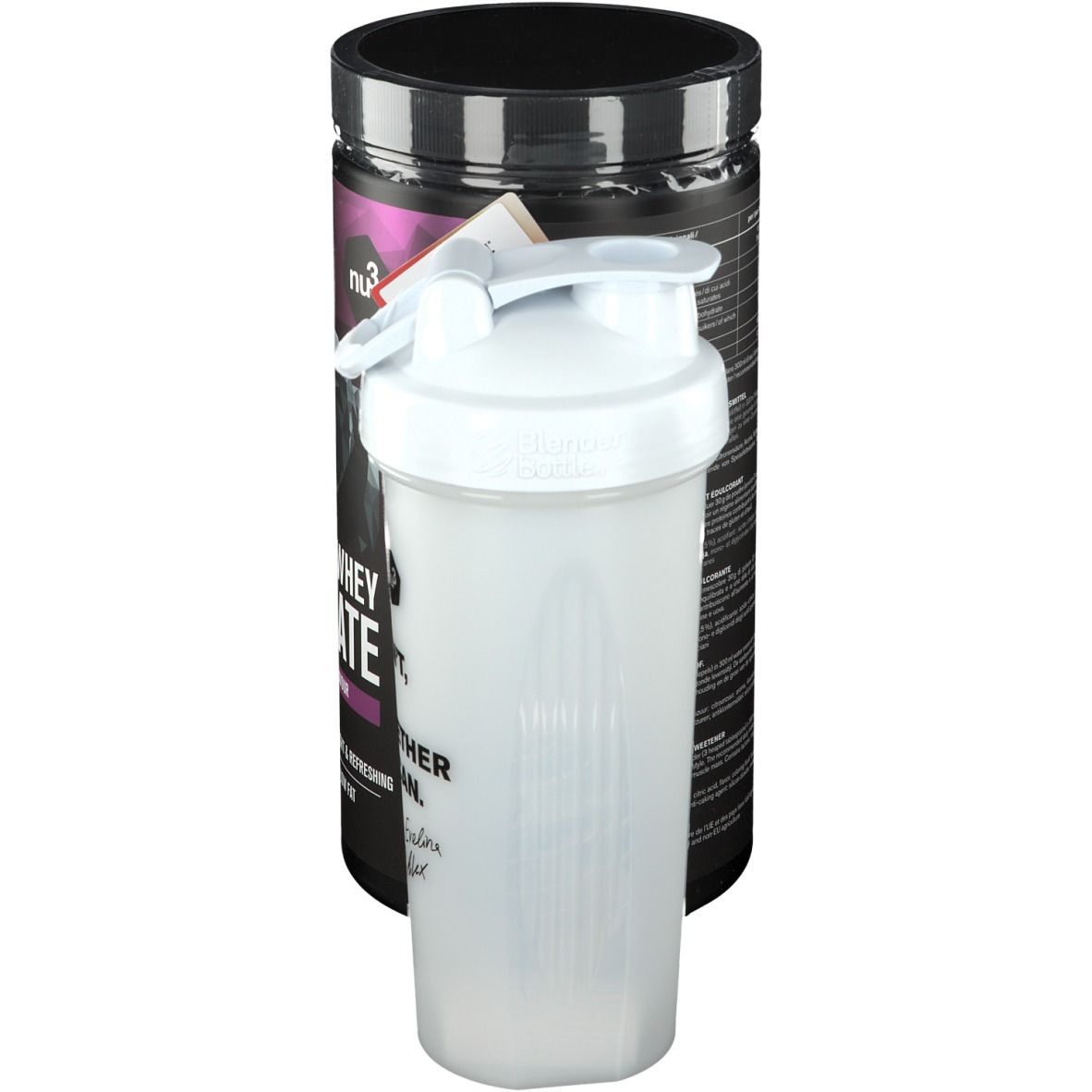 nu3 Charity Shaker + Clear Iso Whey Cassis