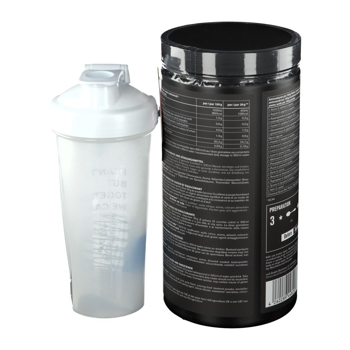 nu3 Charity Shaker + Clear Iso Whey Cassis