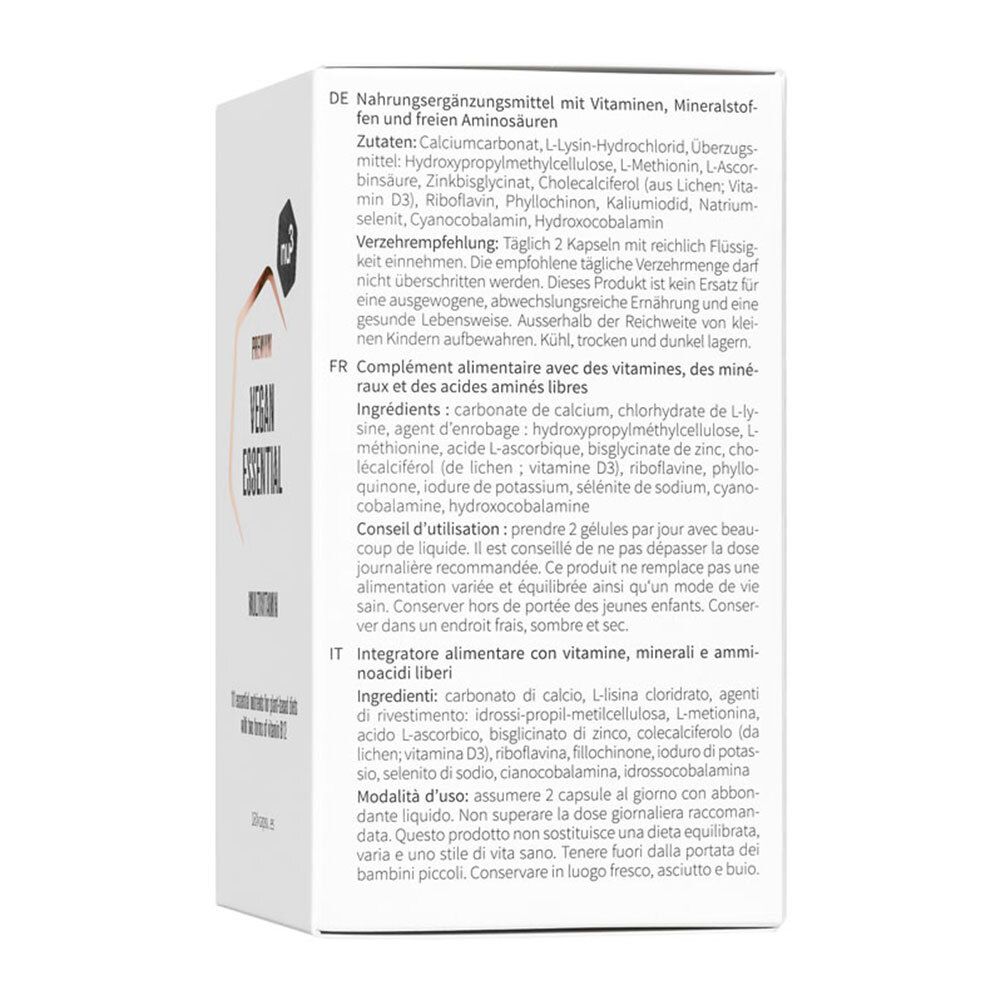nu3 Premium Vegan Essential Multivitamines Capsules
