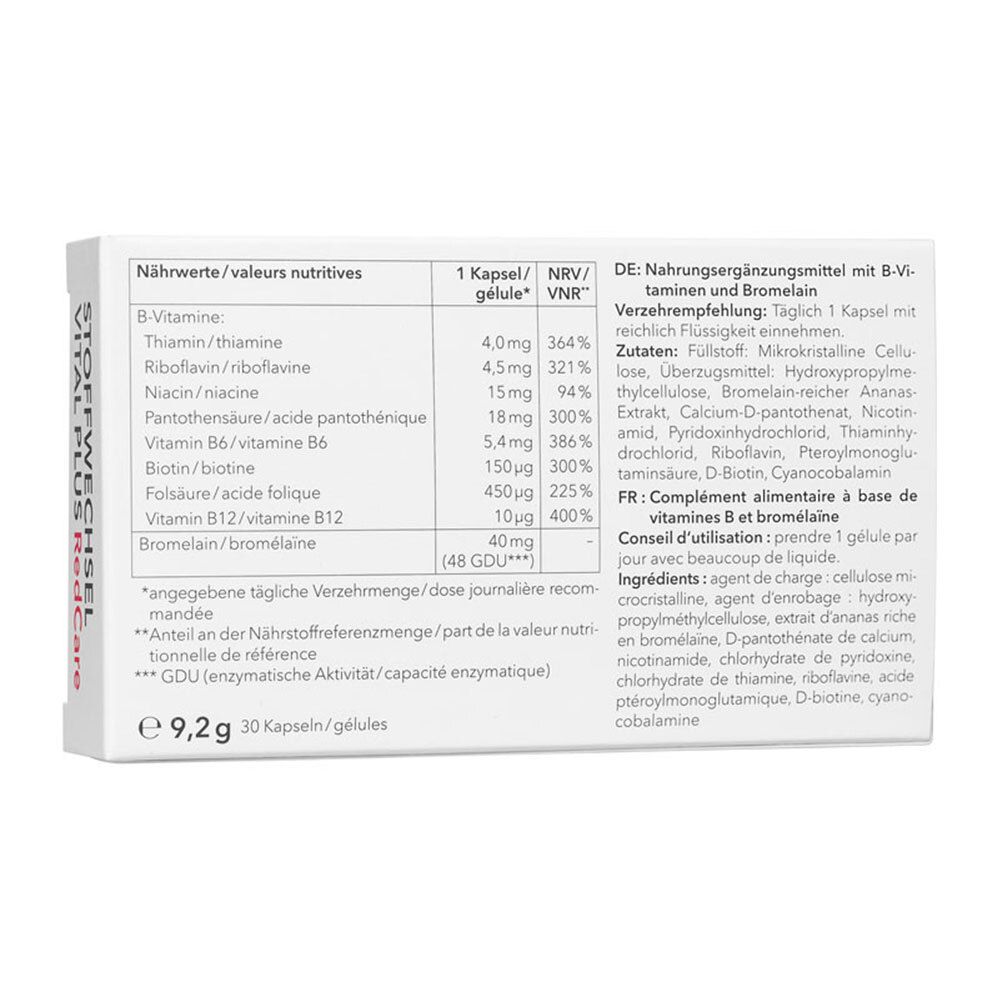 Redcare Métabolisme Vital Plus