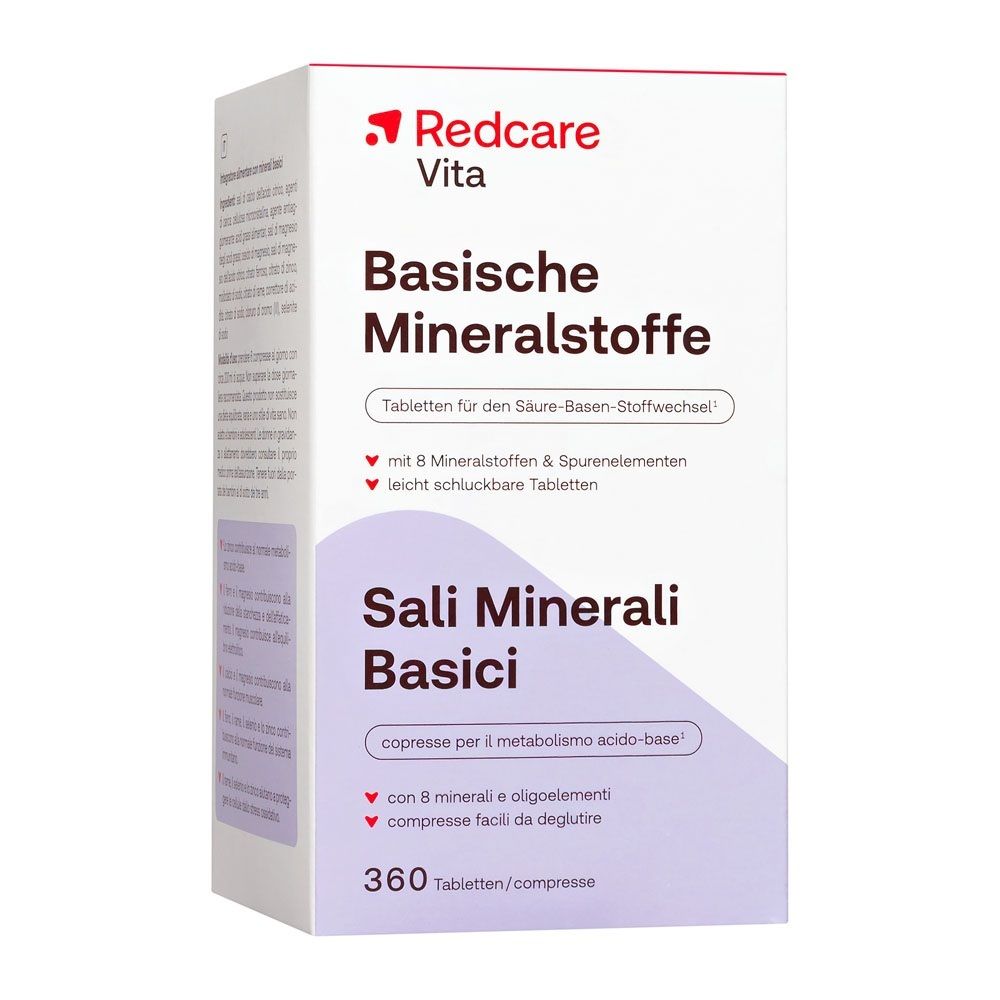 Emballage de Redcare Vita Sali Minerali Basici, 360 comprimés.