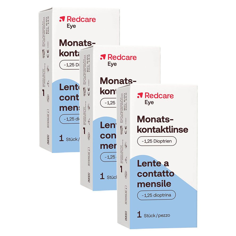 Redcare Eye Lentille de contact mensuelle -1.25 dioptries