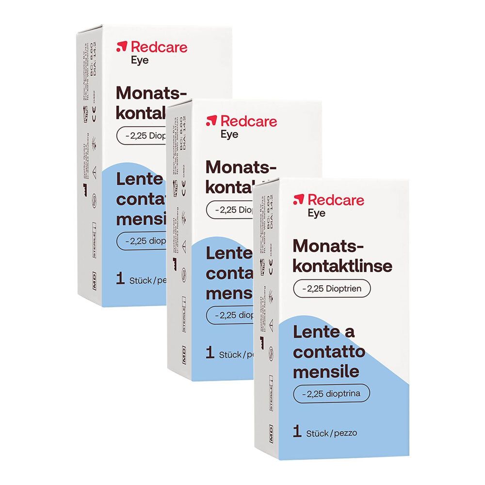 Redcare Eye Lentille de contact mensuelle -2.25 dioptries