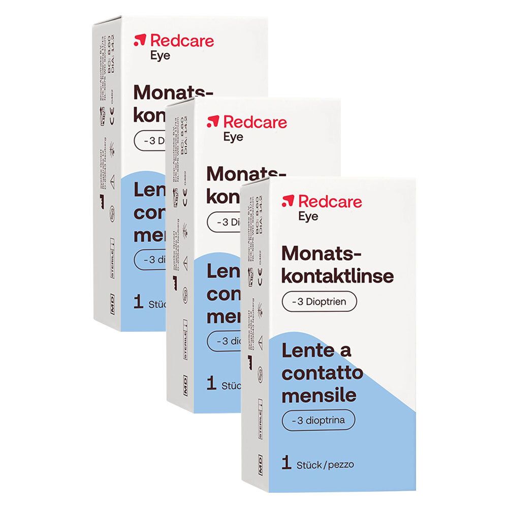 Redcare Eye Lentille de contact mensuelle -3 dioptries
