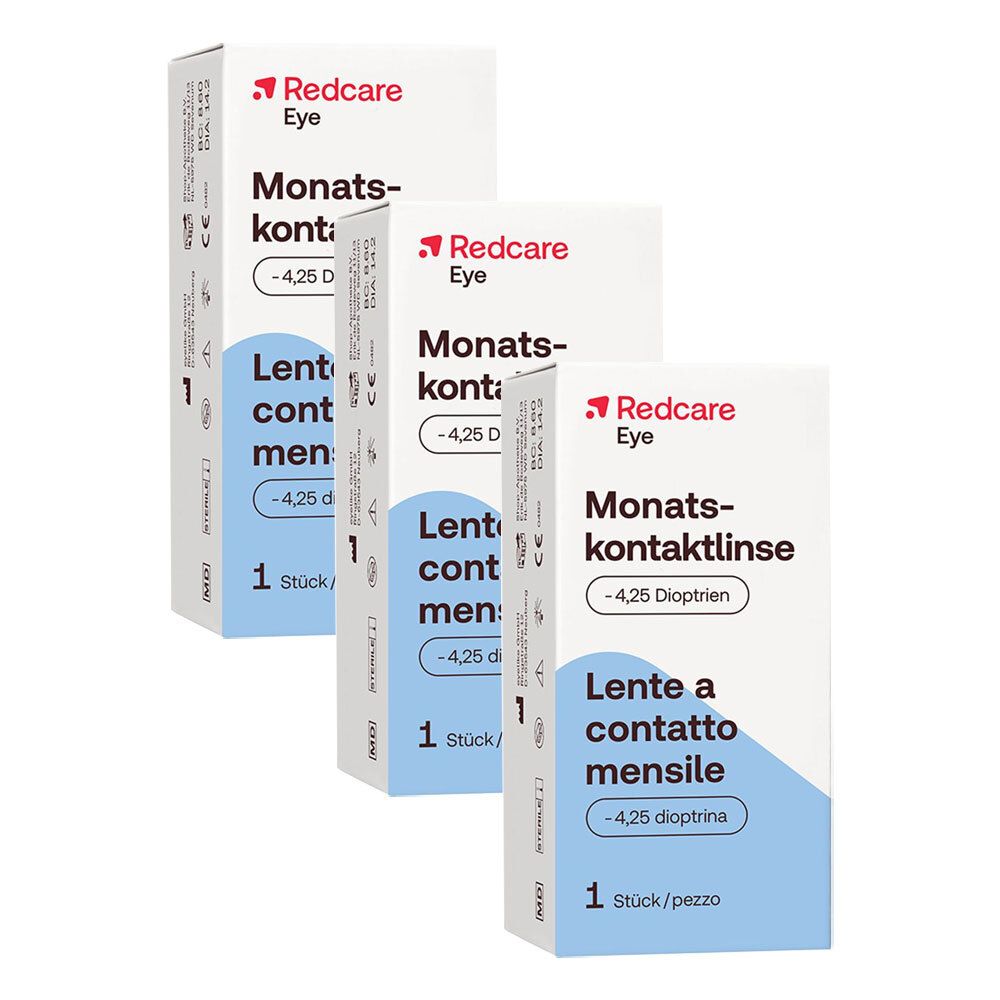 Redcare Eye Lentille de contact mensuelle -4.25 dioptries
