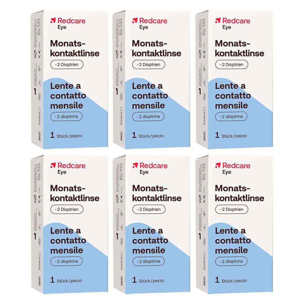 Redcare Eye Lentille de contact mensuelle -2 dioptries