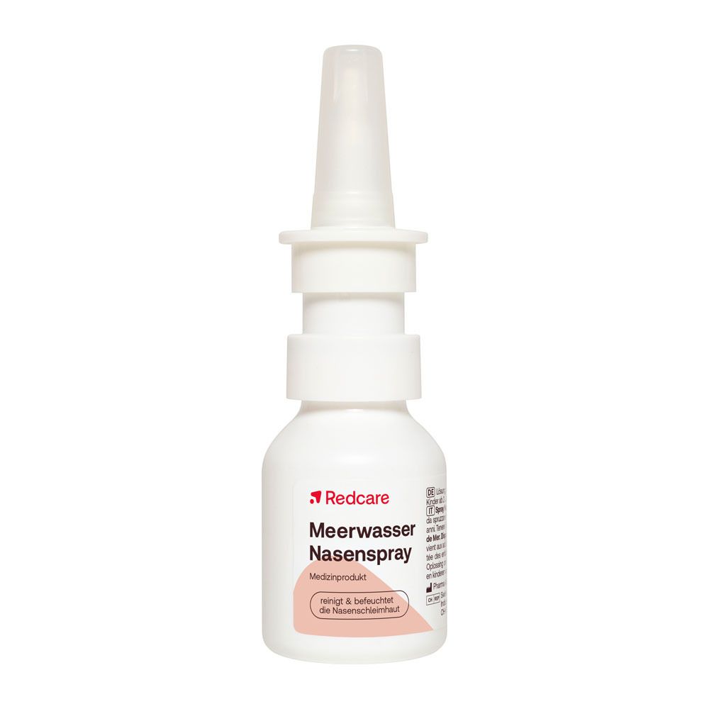 Flacon de spray nasal à l'eau de mer Redcare, 20ml.