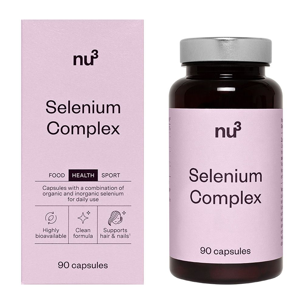 Emballage et flacon de nu3 Sélénium Complexe, 90 gélules.